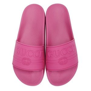 Gucci rubber slides (pink)